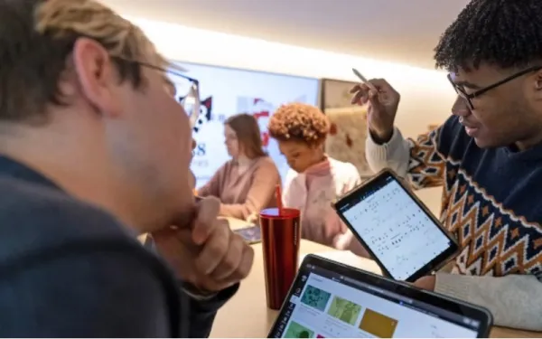 Current students working online