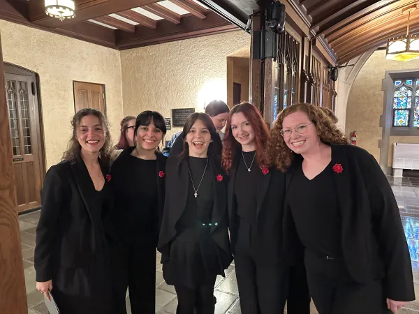 Small group of Women's Glee Club members 